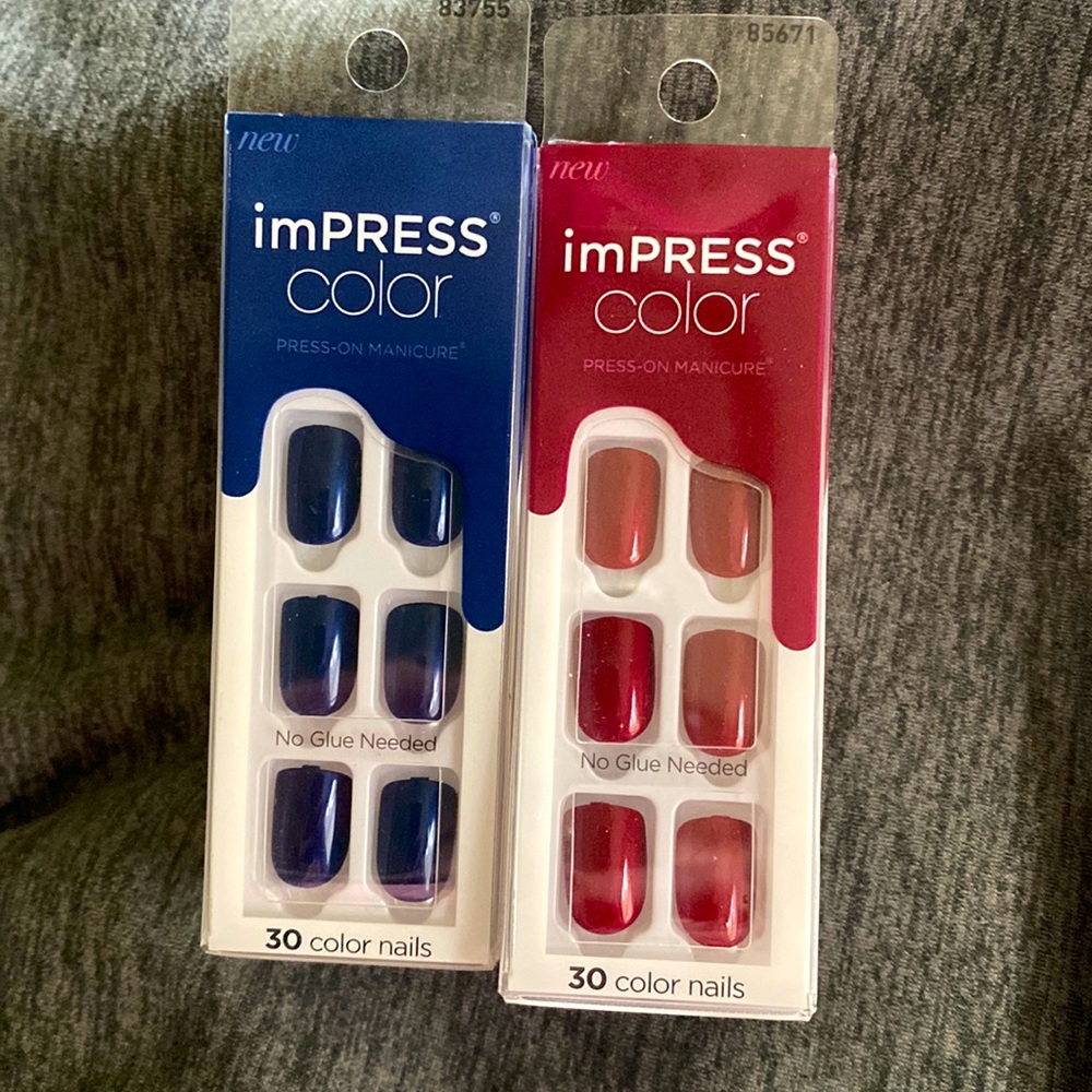 imPRESS press on nails in jewel tones
